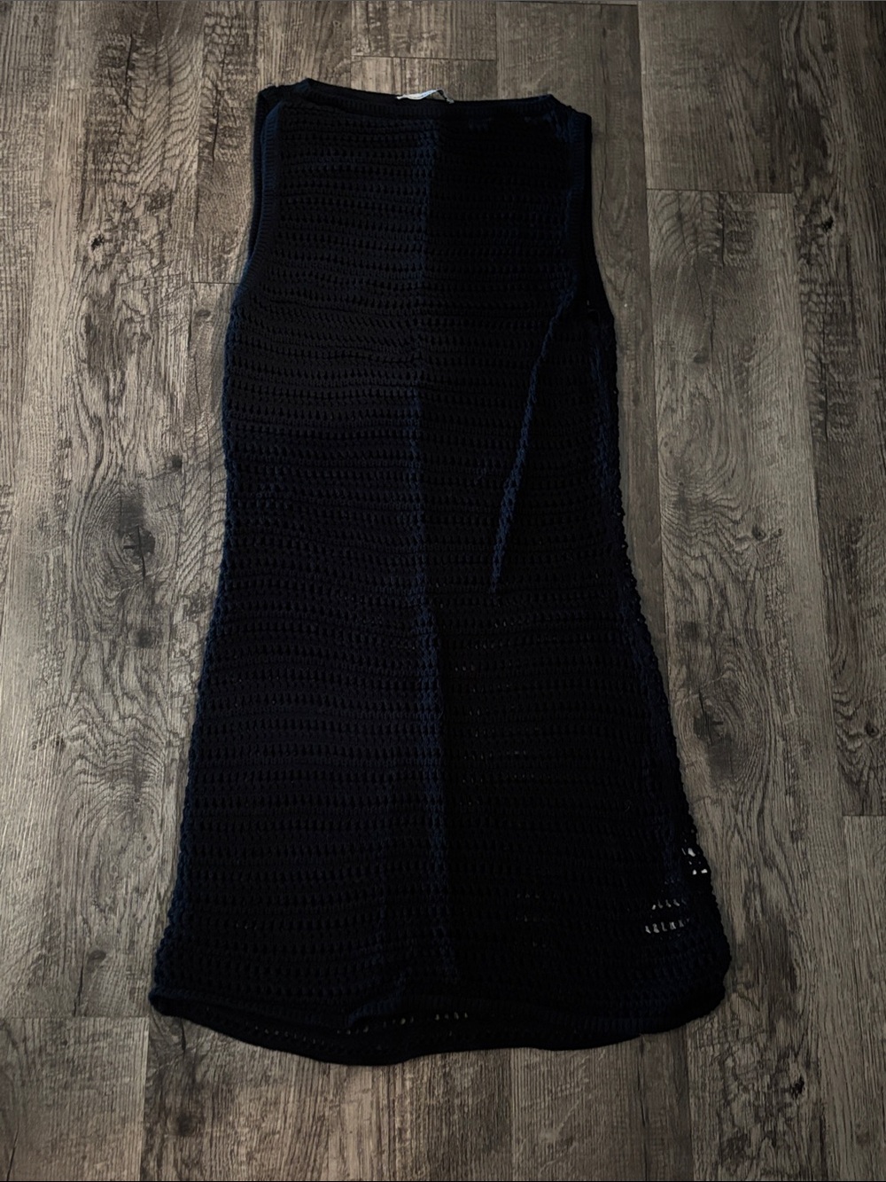 Abercrombie & Fitch Crochet Knit Swim Cover-Up - Black - Size Large